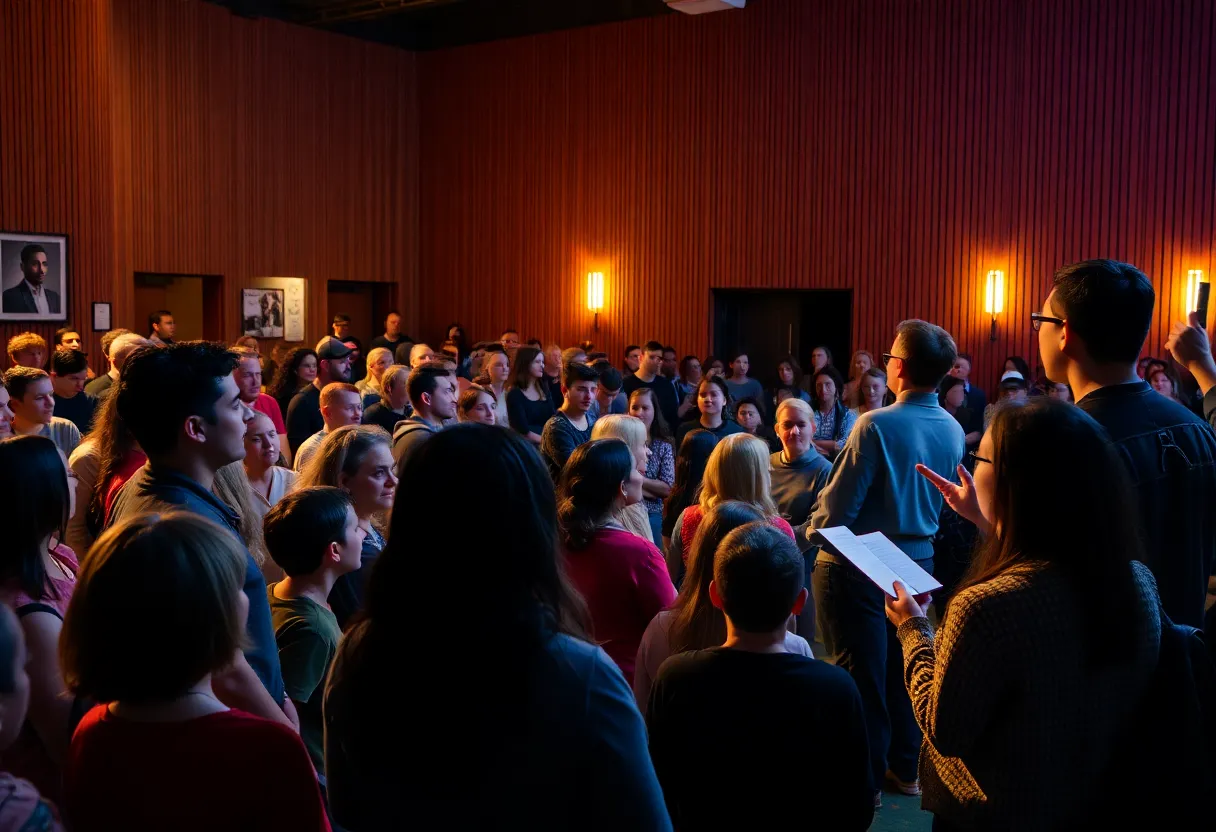 Youth performers expressing their creativity at the Spoken Word Showcase