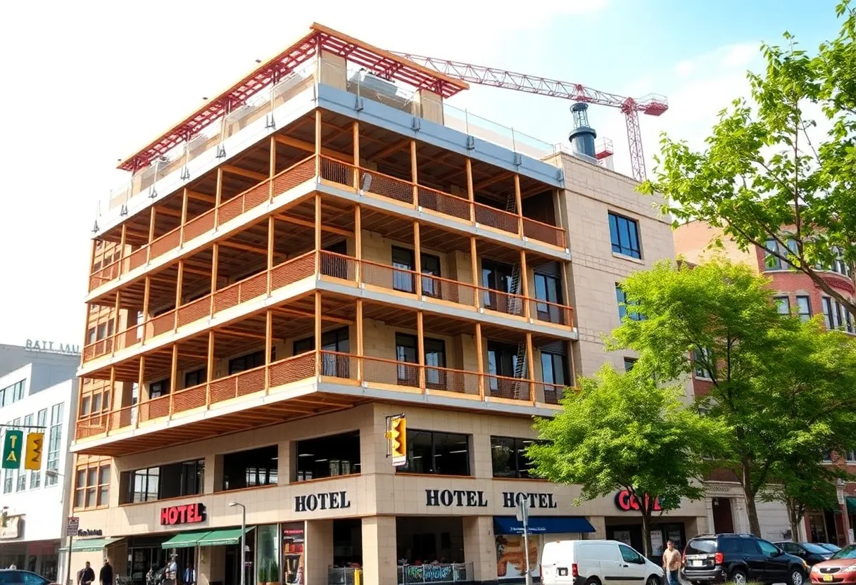 Construction site of the new Courtyard by Marriott hotel in downtown Lexington
