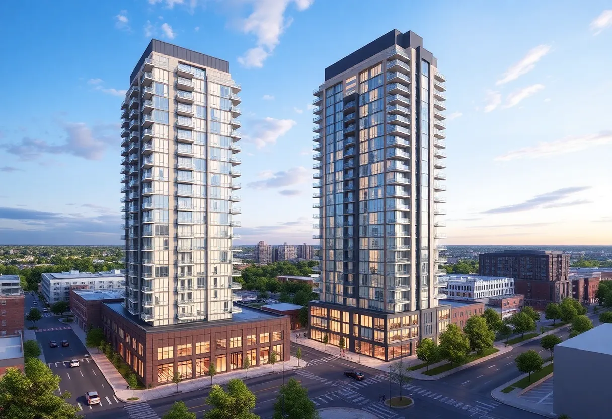 Rendering of the new mixed-use development in downtown Columbia