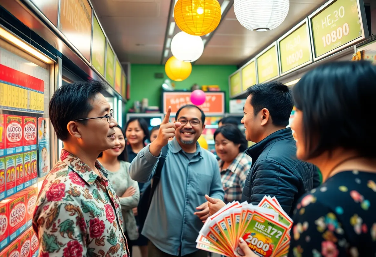 Gaffney woman celebrating her Powerball win at Corner Store