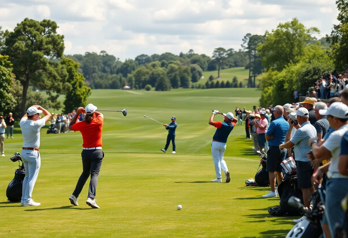Gothenburg golf team practicing and competing on the course