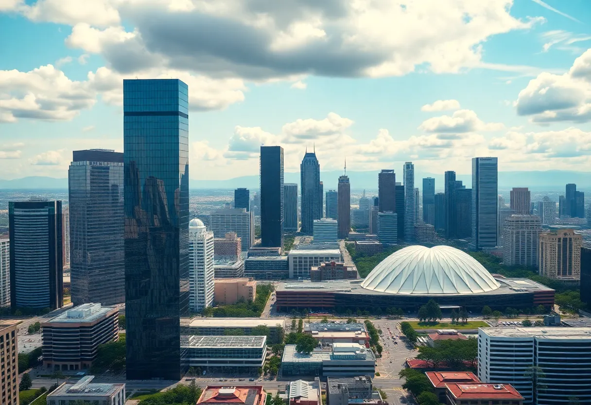 Skyline view of Innovista District with new buildings