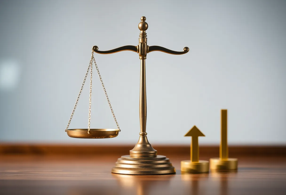 Symbolic representation of legal ethics in advertising.