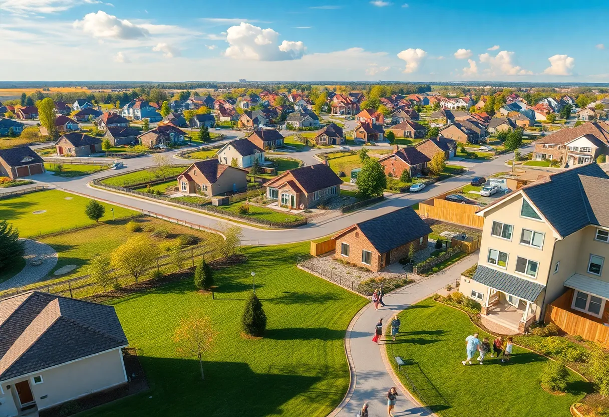 An expansive view of a new housing development area in Lexington County