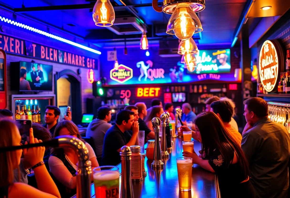 Vibrant bar scene depicting the new Lexington Tap House atmosphere