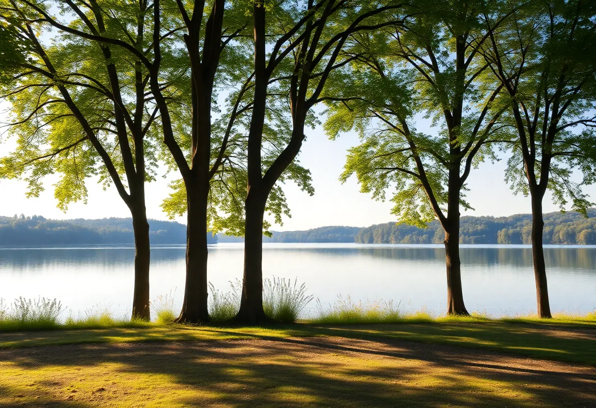 Nature landscape representing a peaceful reflection of life
