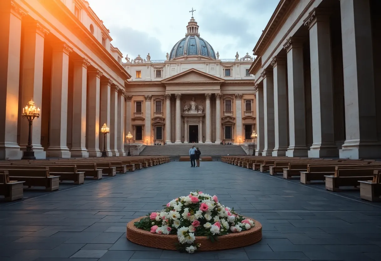 Vatican setting symbolizing peace and reflection