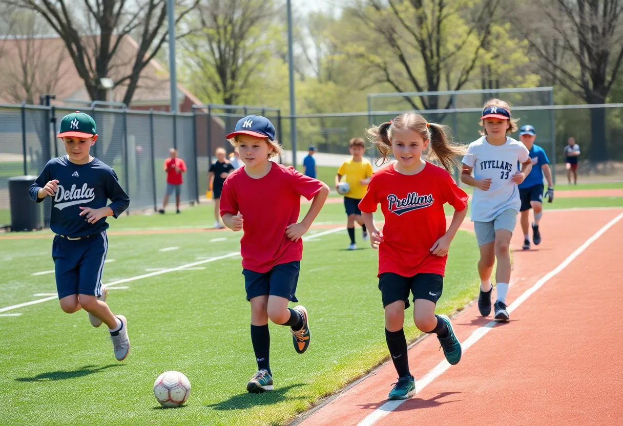 High school athletes participating in spring sports