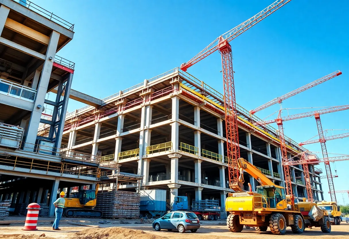 Construction of Techo-Bloc's new manufacturing facility in Lexington County