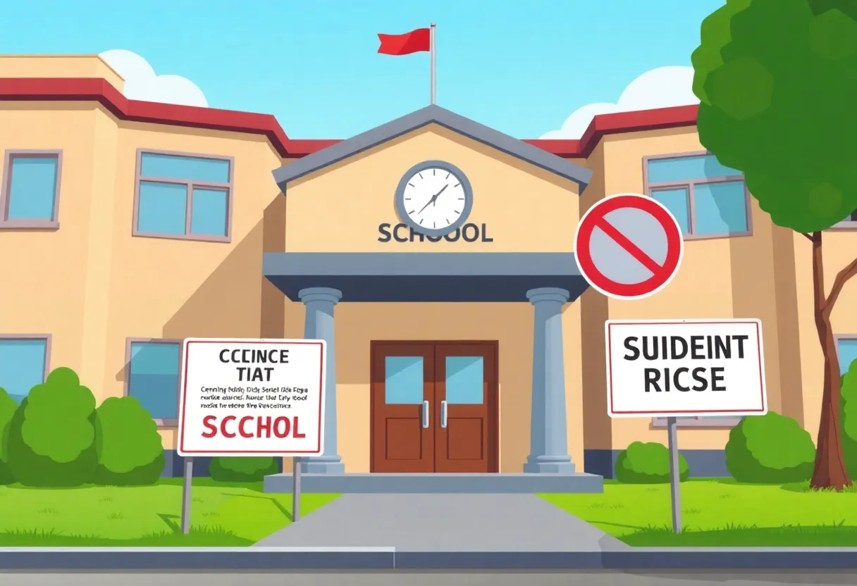 Visual representation of school policies and student rights