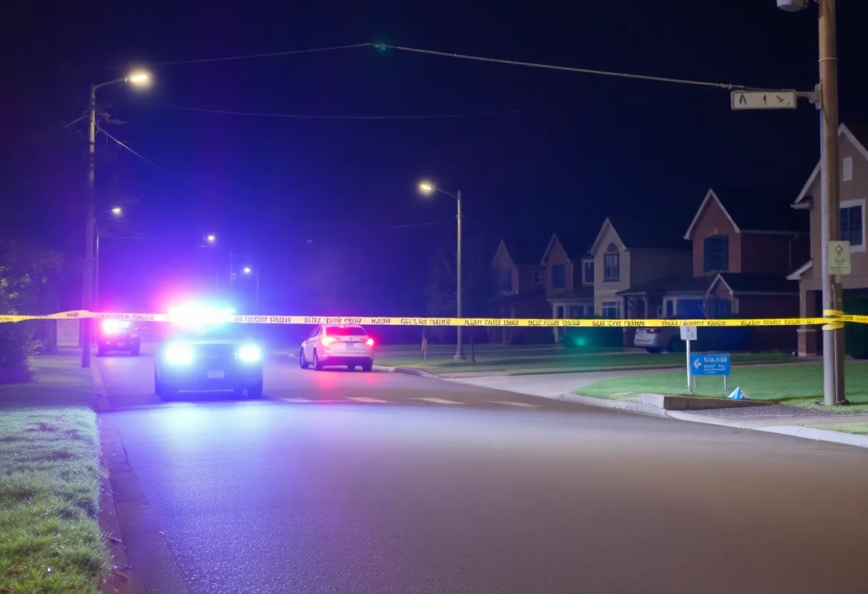 Police at a crime scene in Columbia SC
