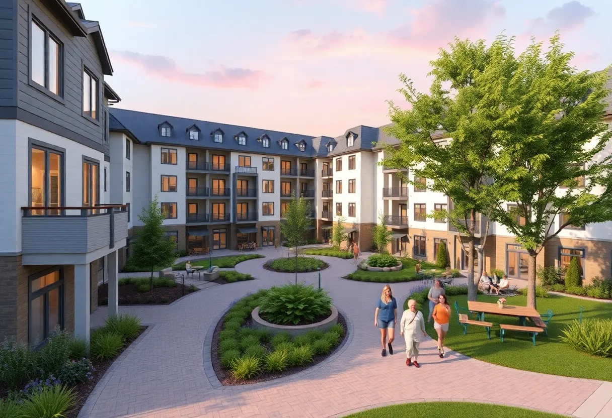 Rendering of Brookland Commons senior living community in West Columbia, SC