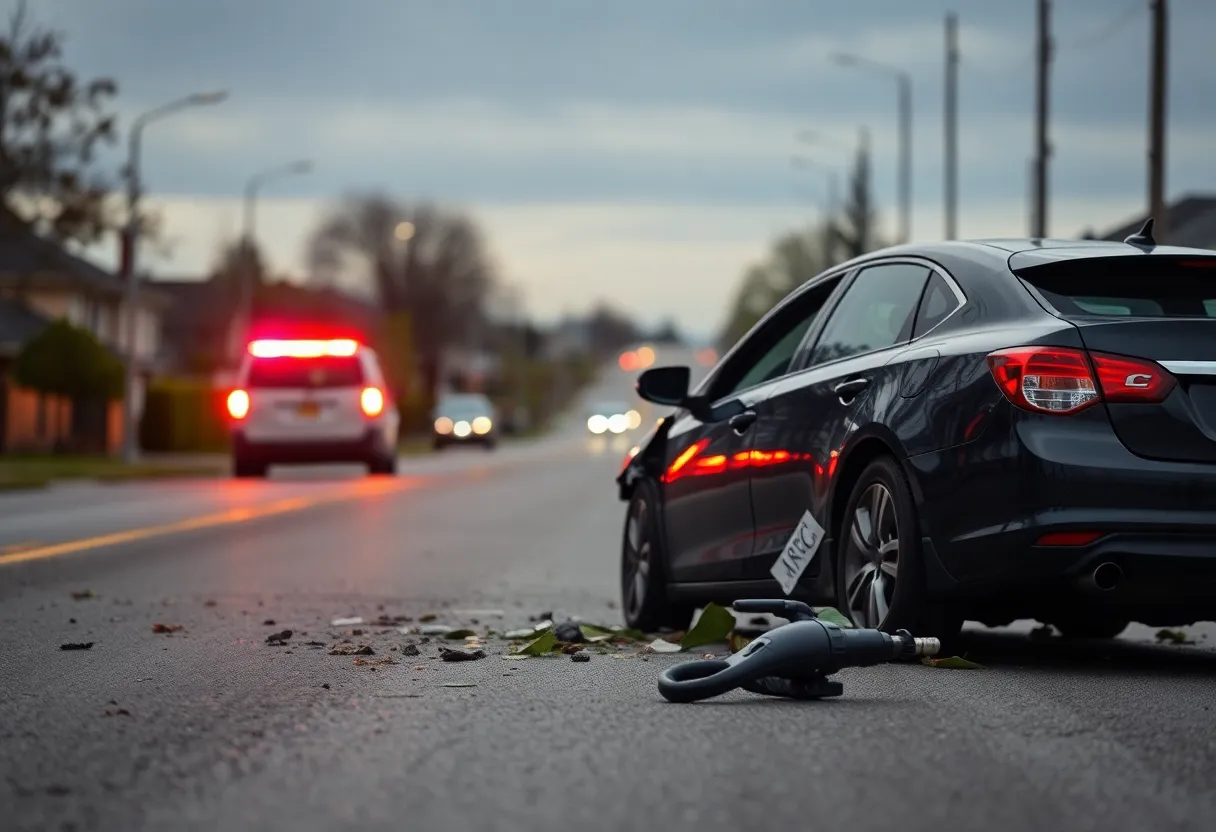 Emergency services responding to a car crash in Lexington County