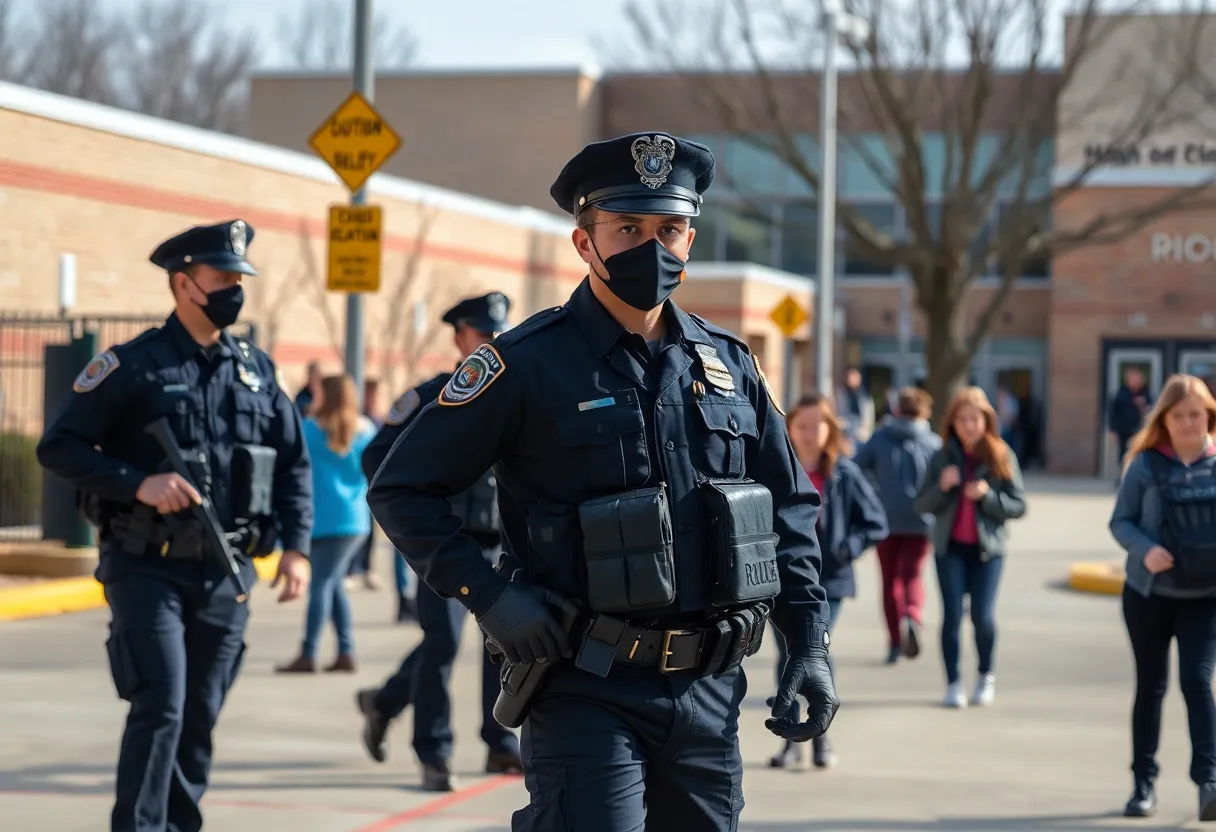 Police at Brookland-Cayce High School concerning a safety incident.