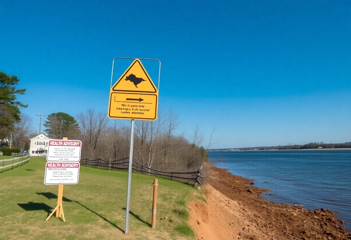 Eroded Riverwalk area in Cayce following sewer overflow