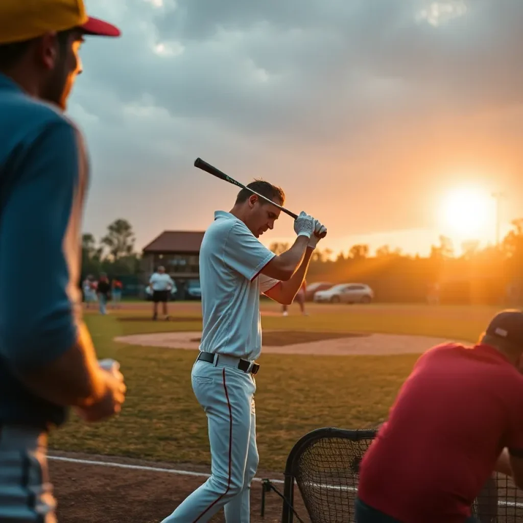 Local athletes in Central City competing in baseball and golf