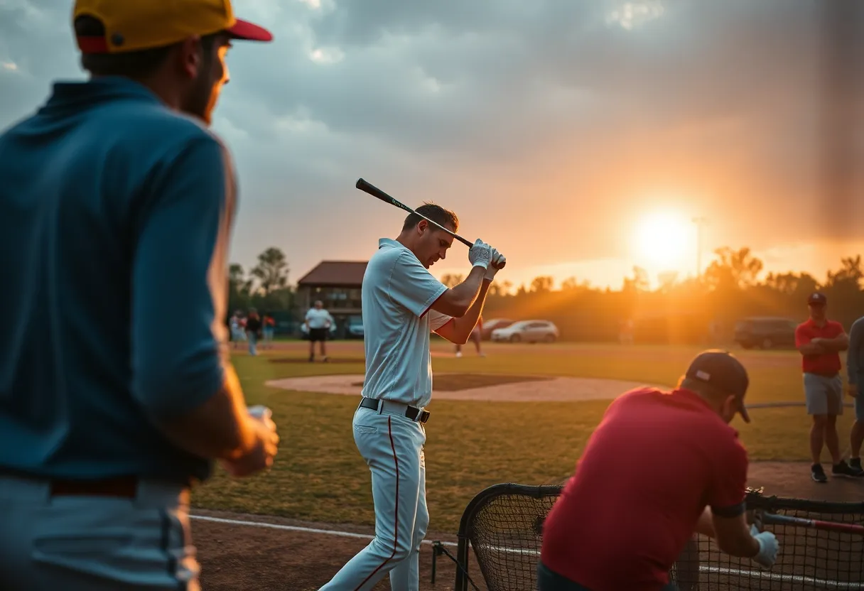 Local athletes in Central City competing in baseball and golf