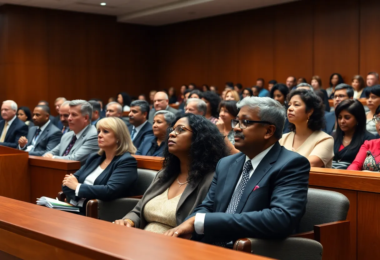Columbia City Council meeting with community members present