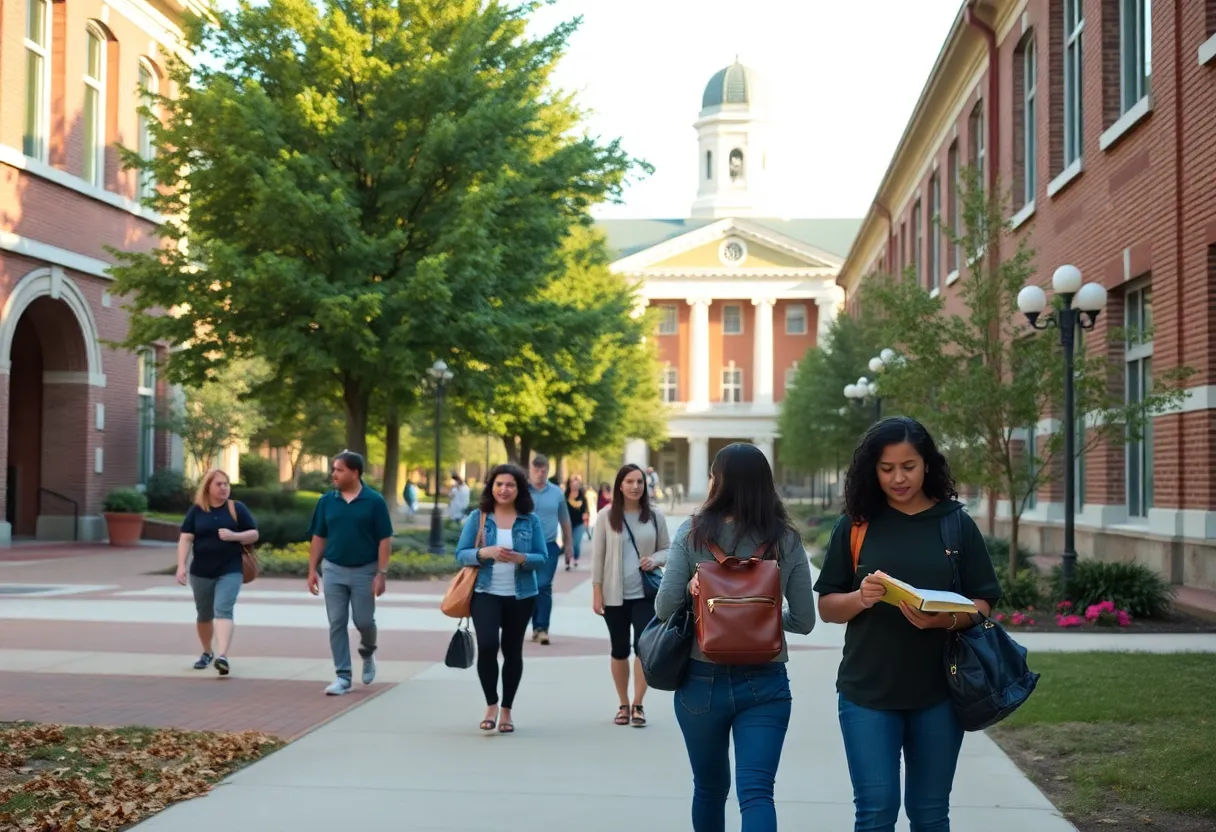 Columbia University students walk on campus in remembrance of Logan Federico
