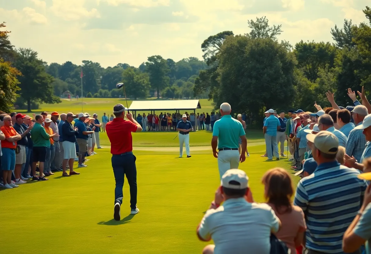 Players competing at the boys golf invite at Cozad Country Club