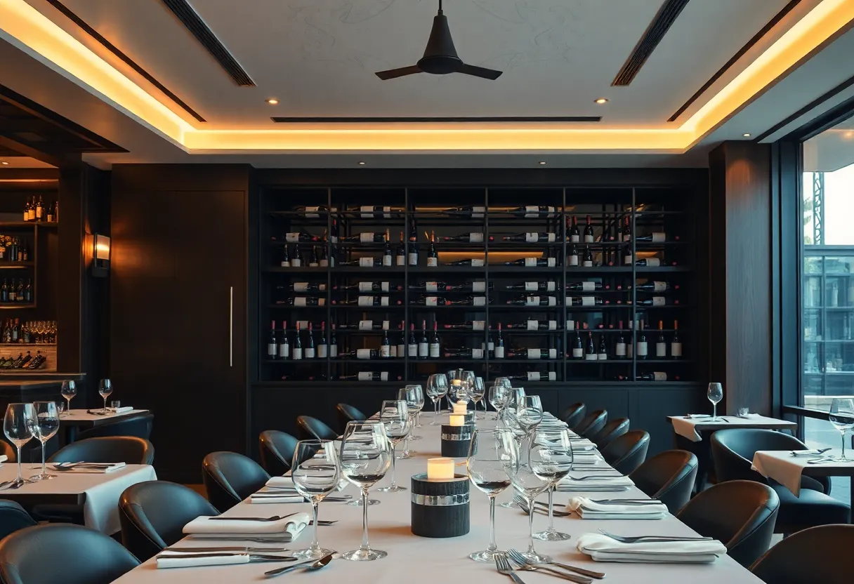 Elegant dining area of Ember restaurant in Lexington SC