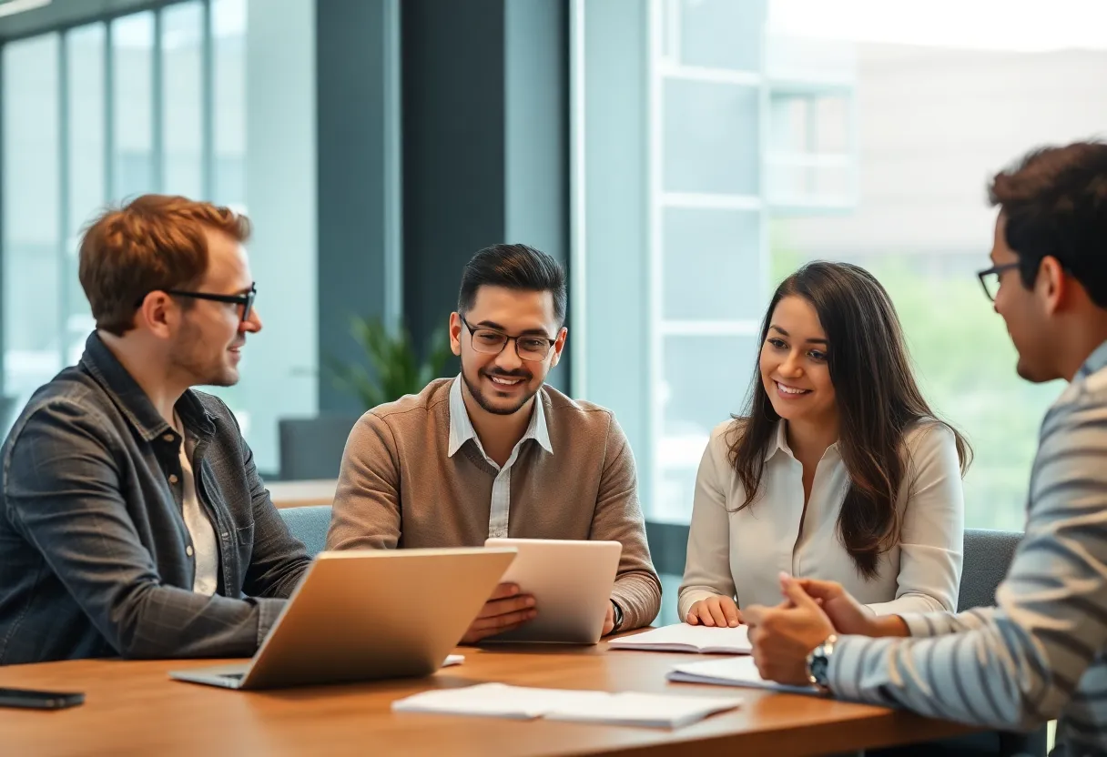 Team discussing ethical marketing strategies