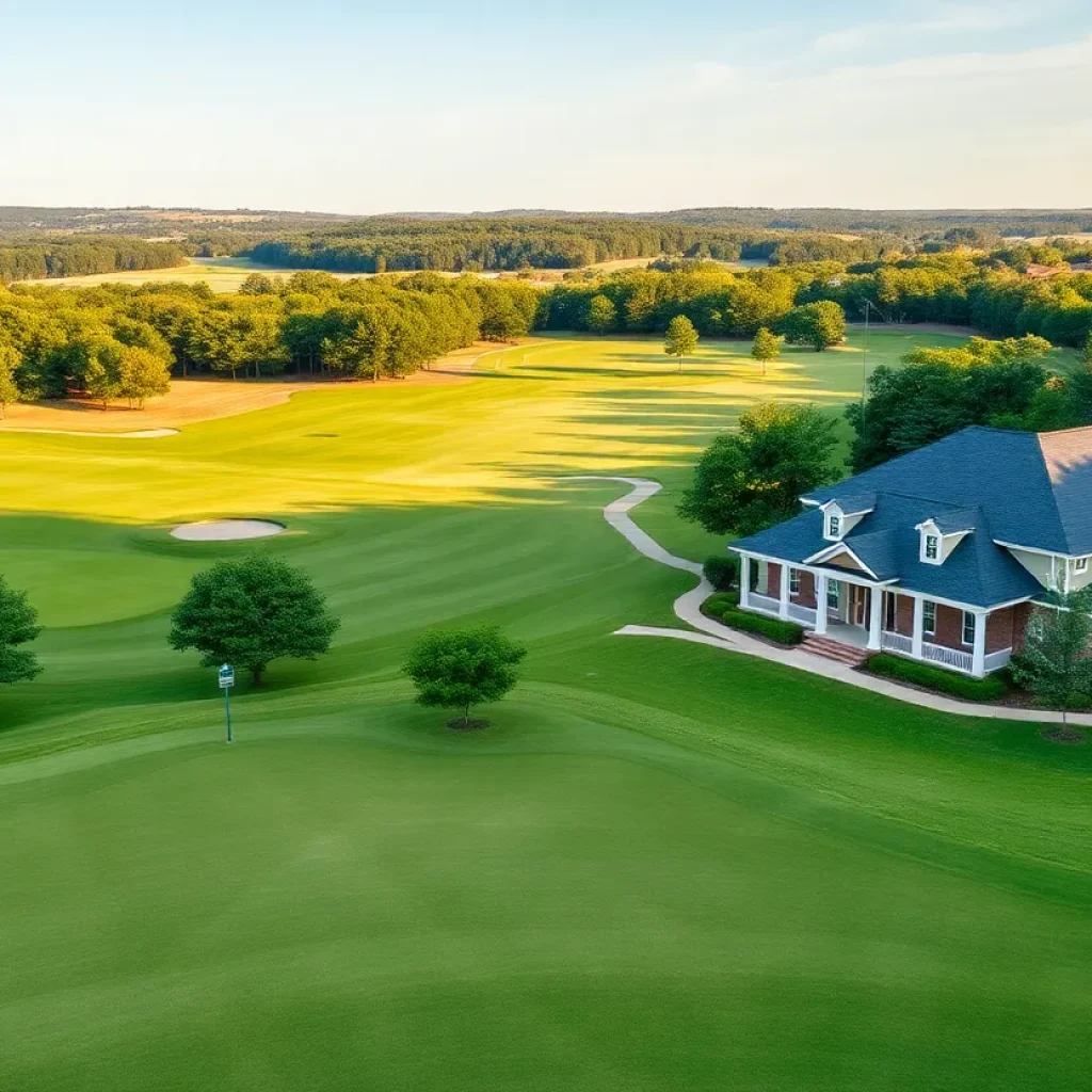 A scenic view of a golf course home in Lexington SC