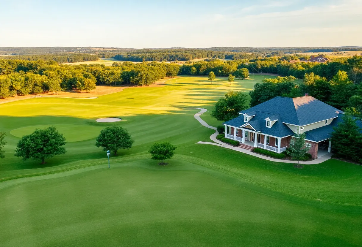 A scenic view of a golf course home in Lexington SC