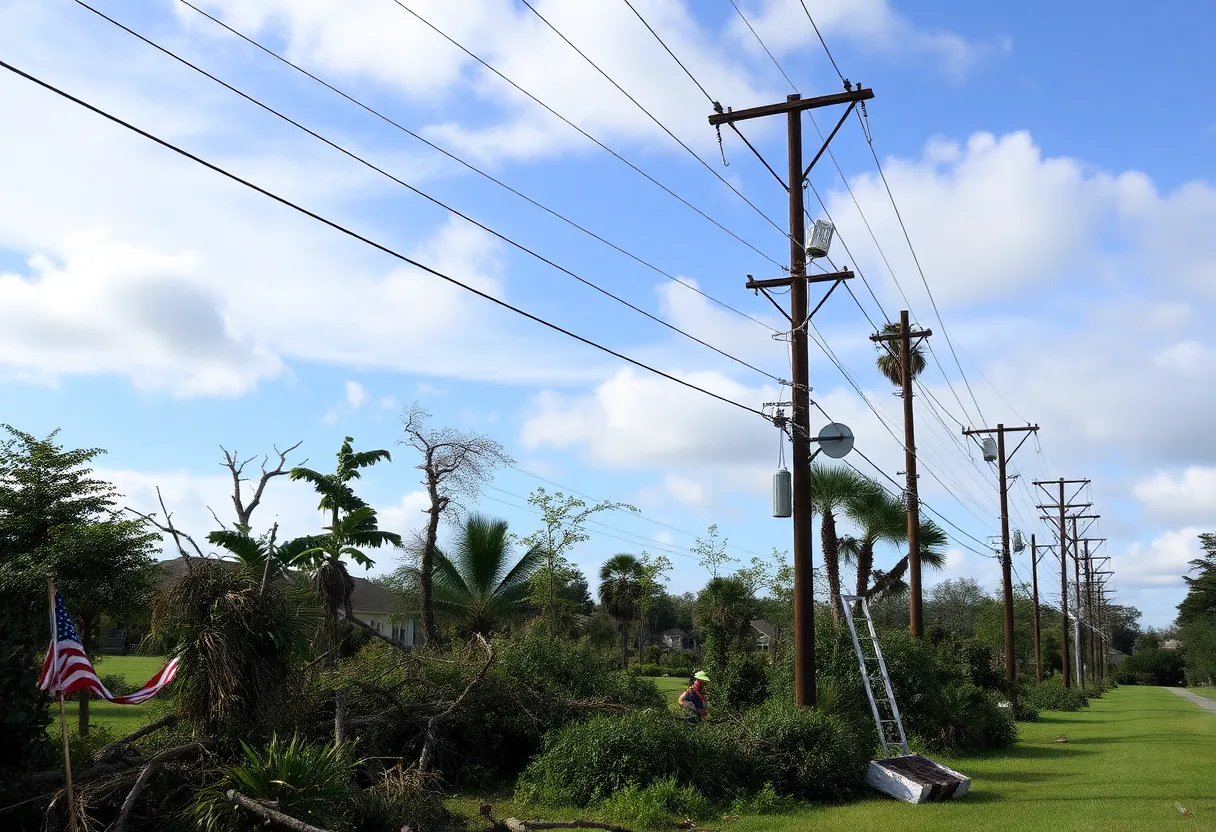Restoration work post-Hurricane Helene