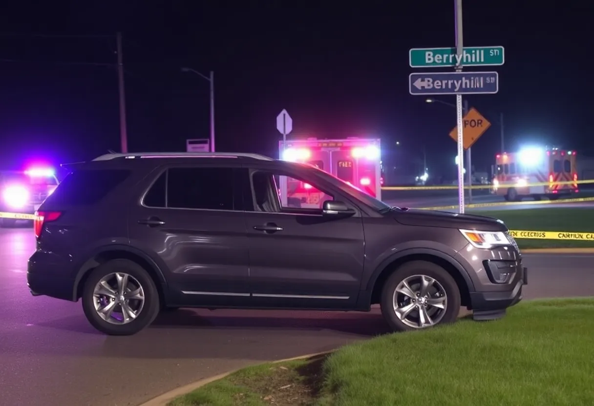 Scene of a hit-and-run incident in Lexington County