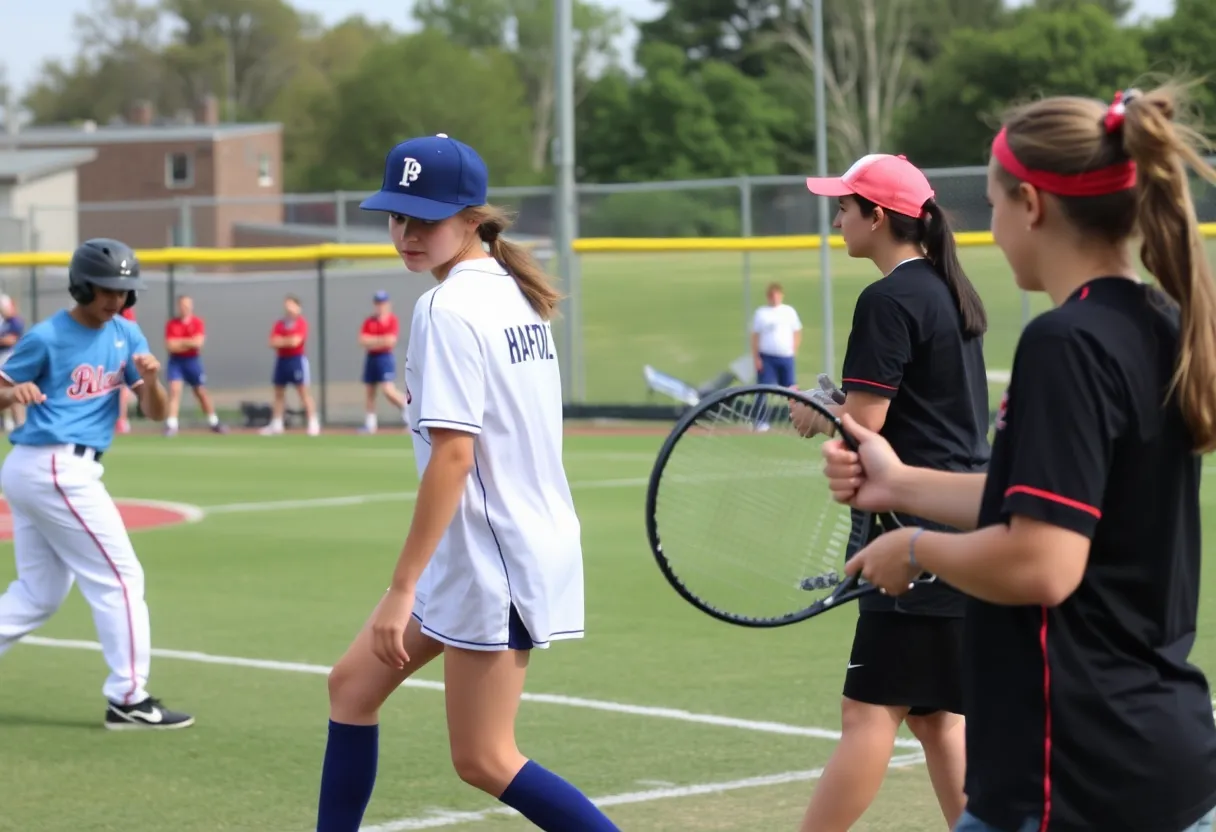High school sports events in Lexington featuring baseball, soccer, and tennis.