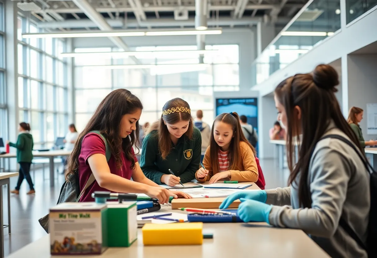 Students engaged in career and technical education activities at Lexington Two Innovation Center