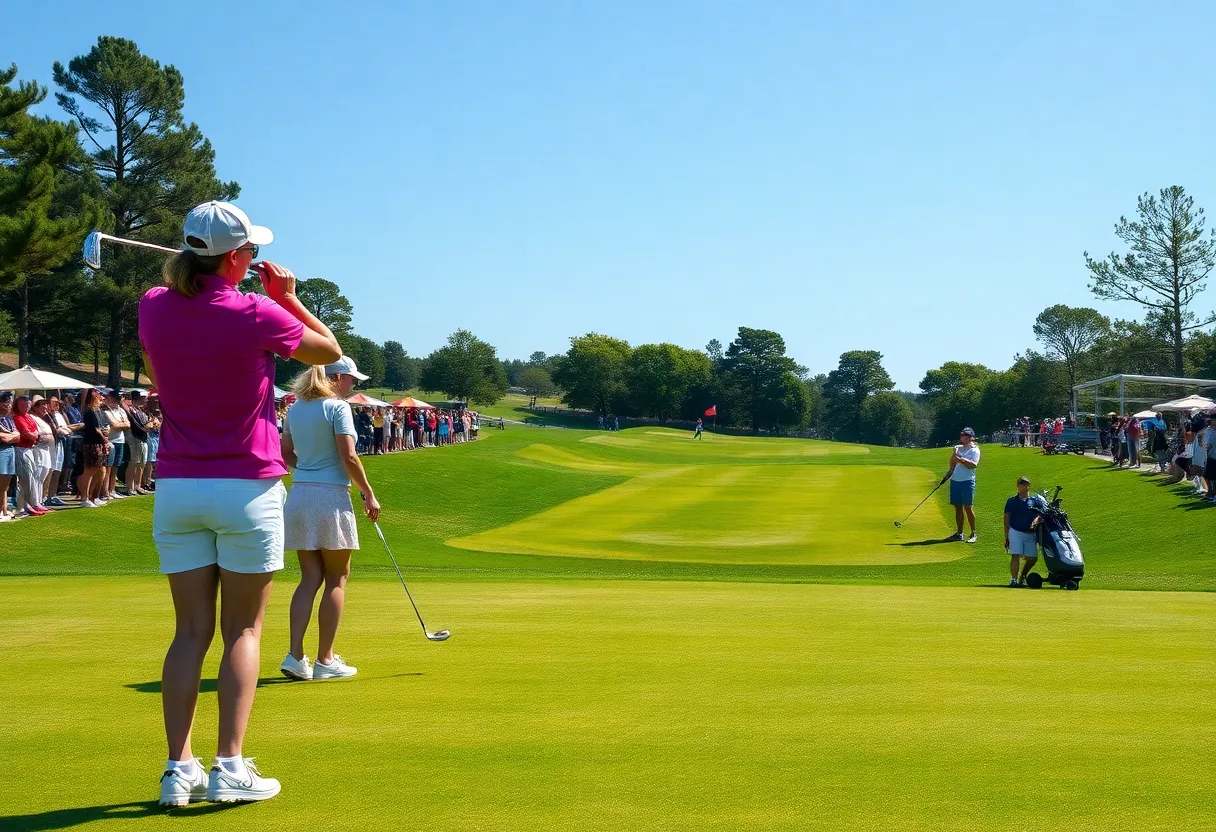 NC State women's golf team preparing at Birdwood Golf Course