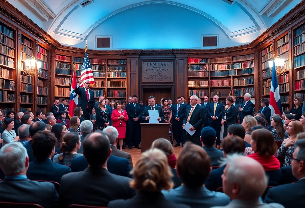 Award ceremony honoring Mike Pence with JFK Profile in Courage Award