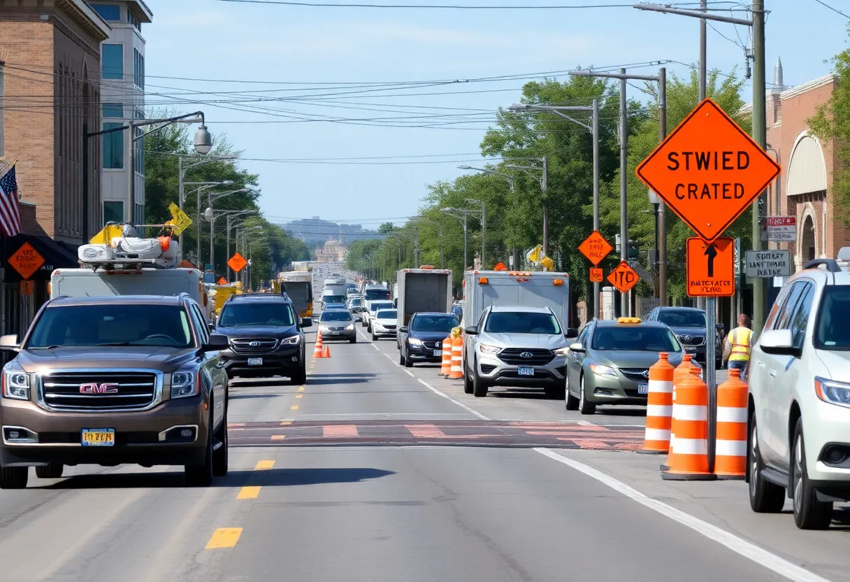 Traffic flows on South Lake Drive in Lexington, SC after repairs