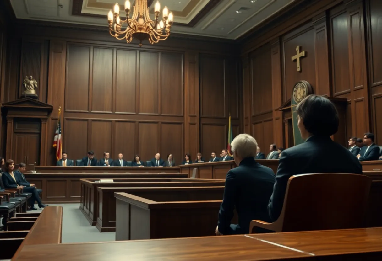 A courtroom symbolizing the Supreme Court ruling on abortion in South Carolina