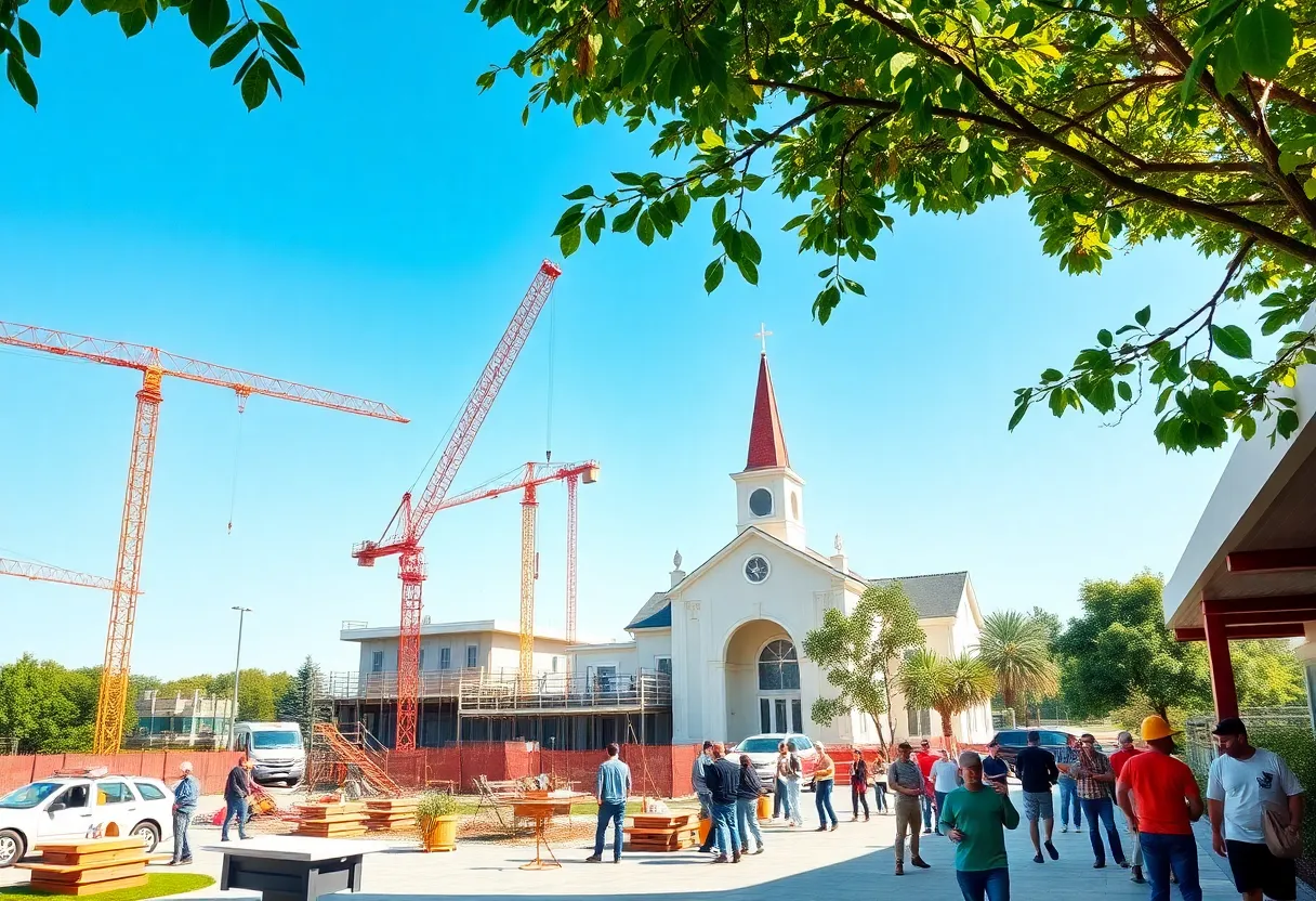 Construction site of The Brook expansion in Northeast Columbia