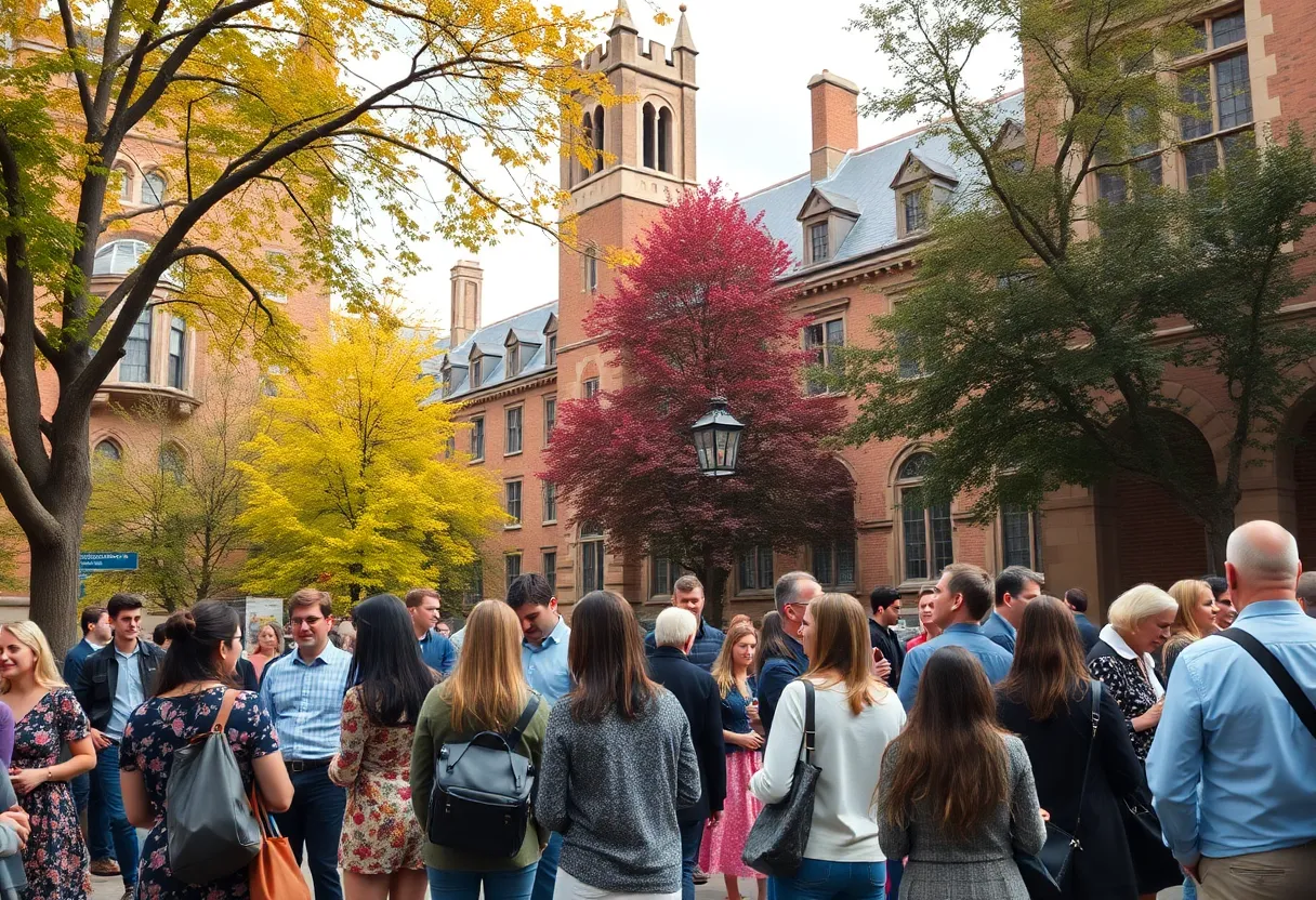 Celebration event on the university campus
