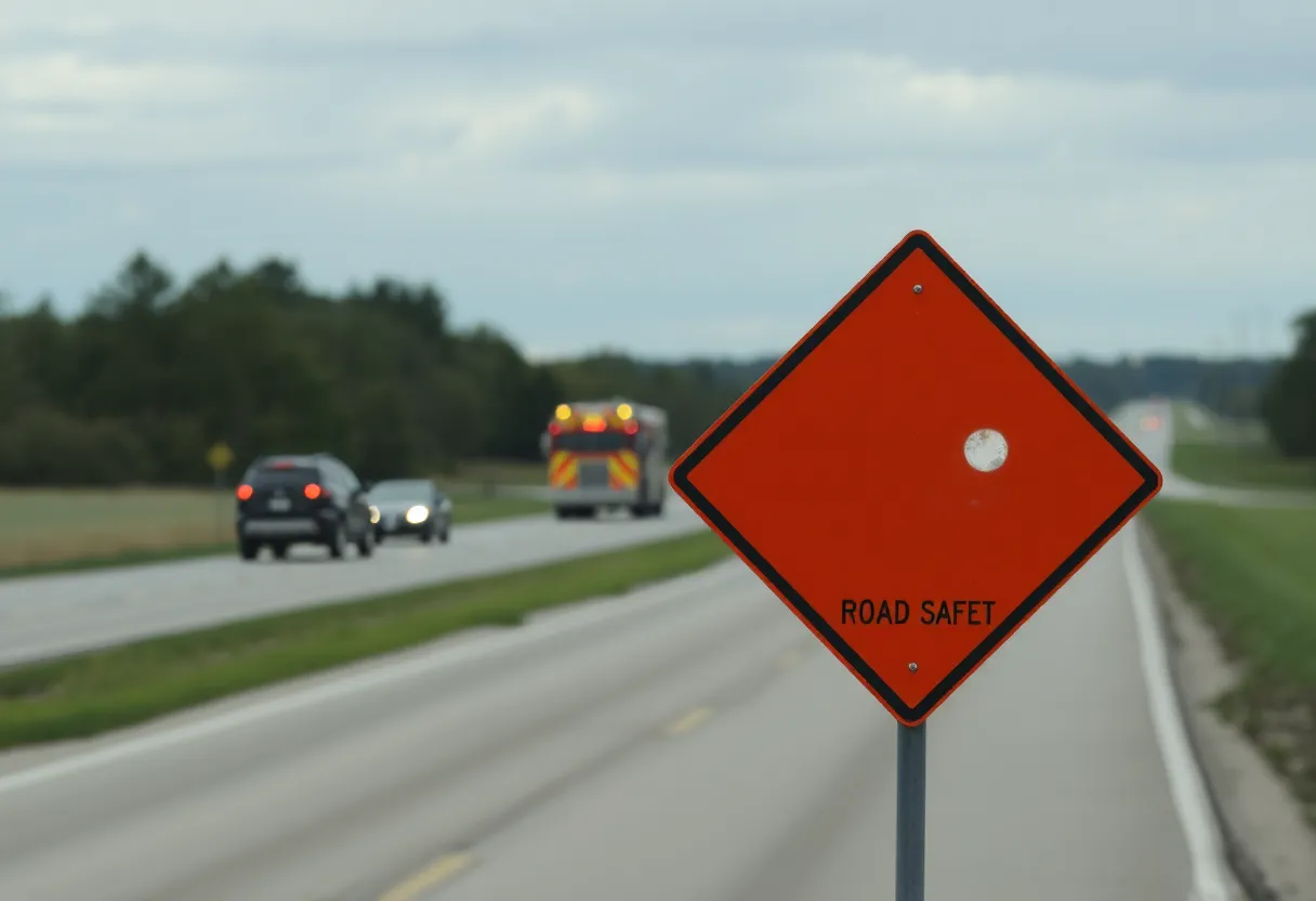 Scene of a vehicle accident in Lexington County, showcasing emergency response.