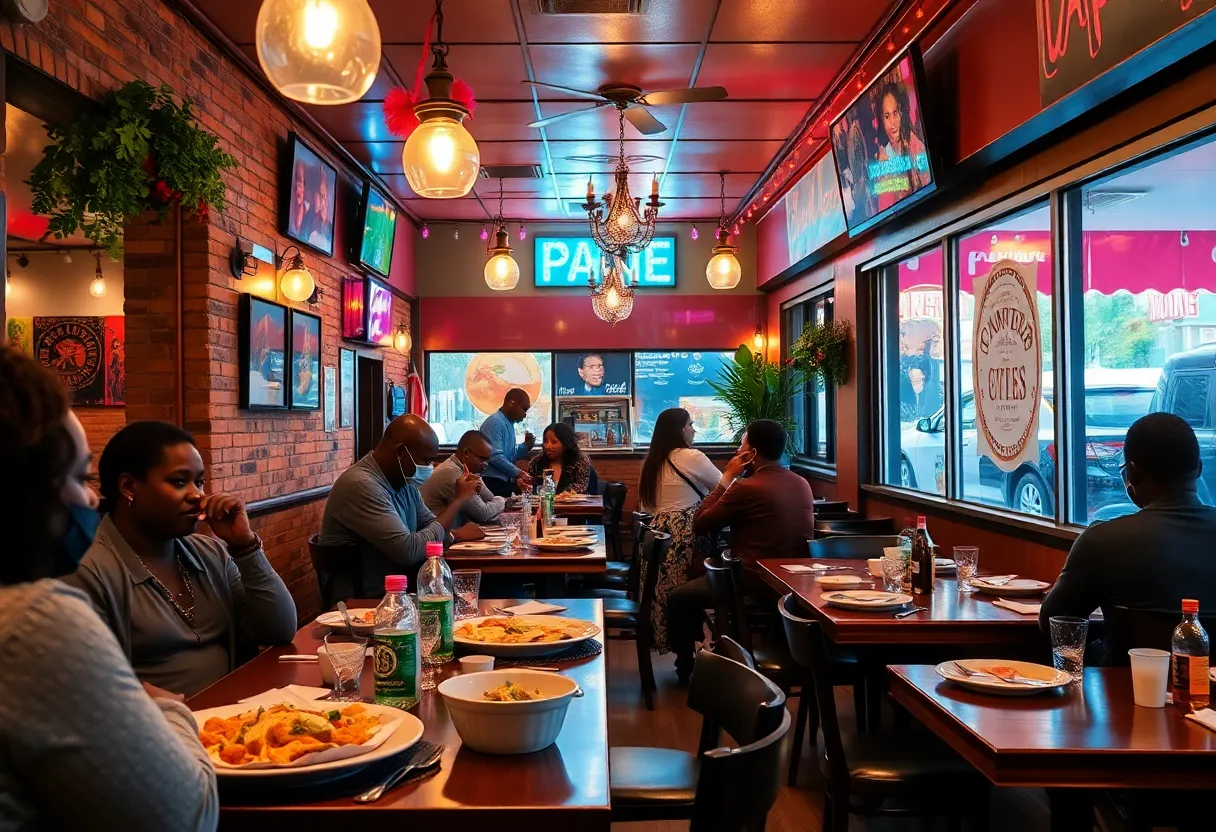 A diverse array of dishes from black-owned restaurants celebrating Black Eats Week in Columbia.