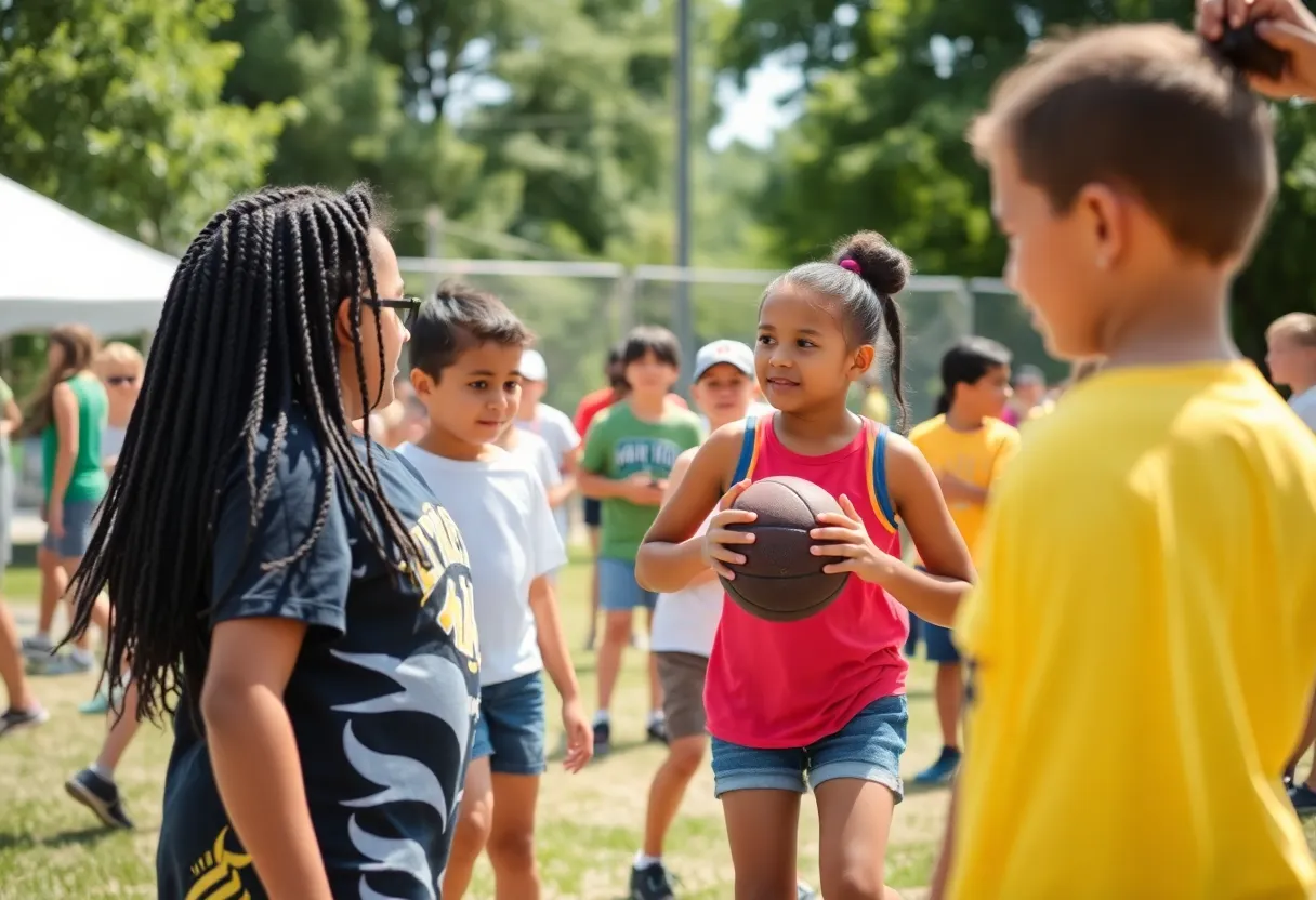 Youth participating in summer activities in Columbia