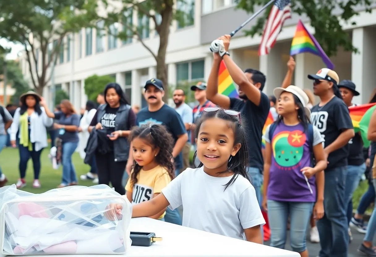 Diverse community members participating in various events in Columbia SC.