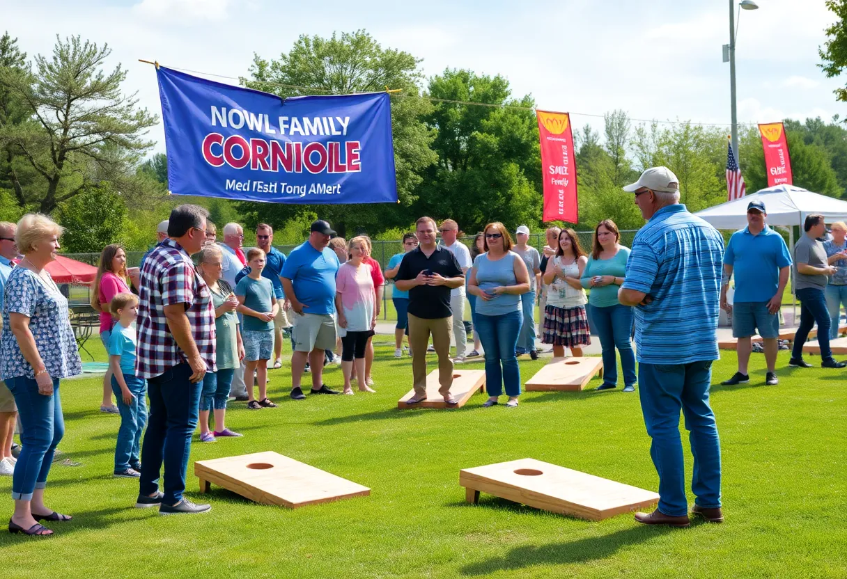Cornhole tournament fundraiser in Columbia, SC.