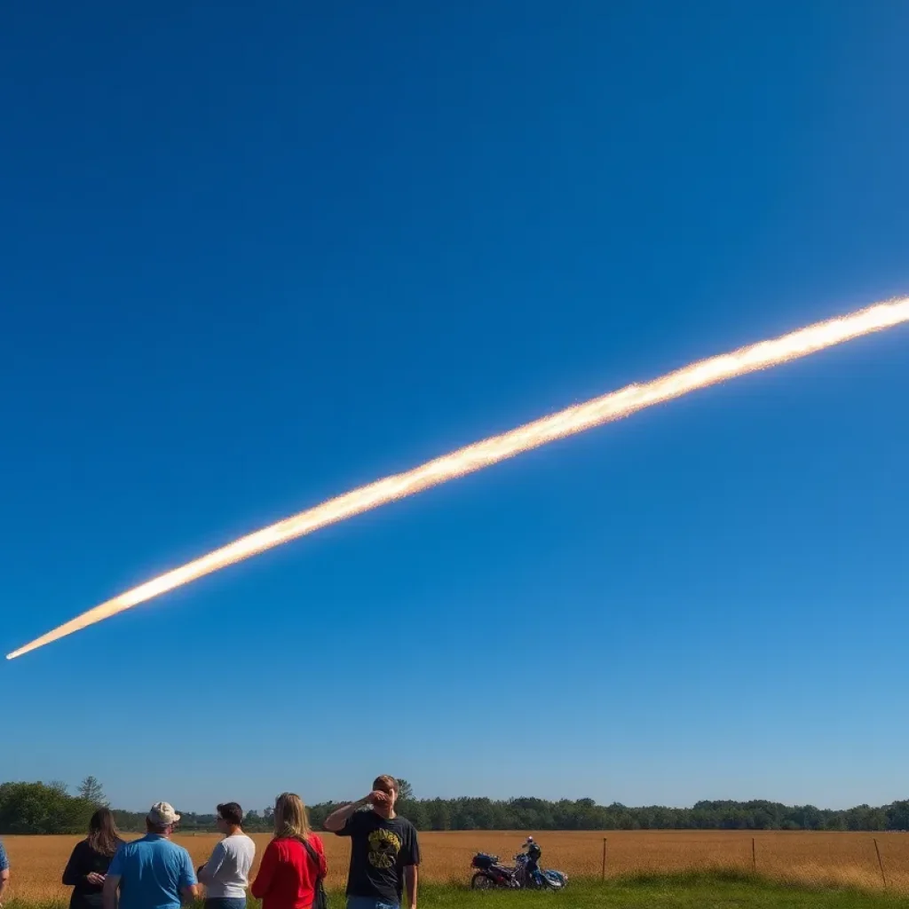 Fireball sighting in the southeastern sky