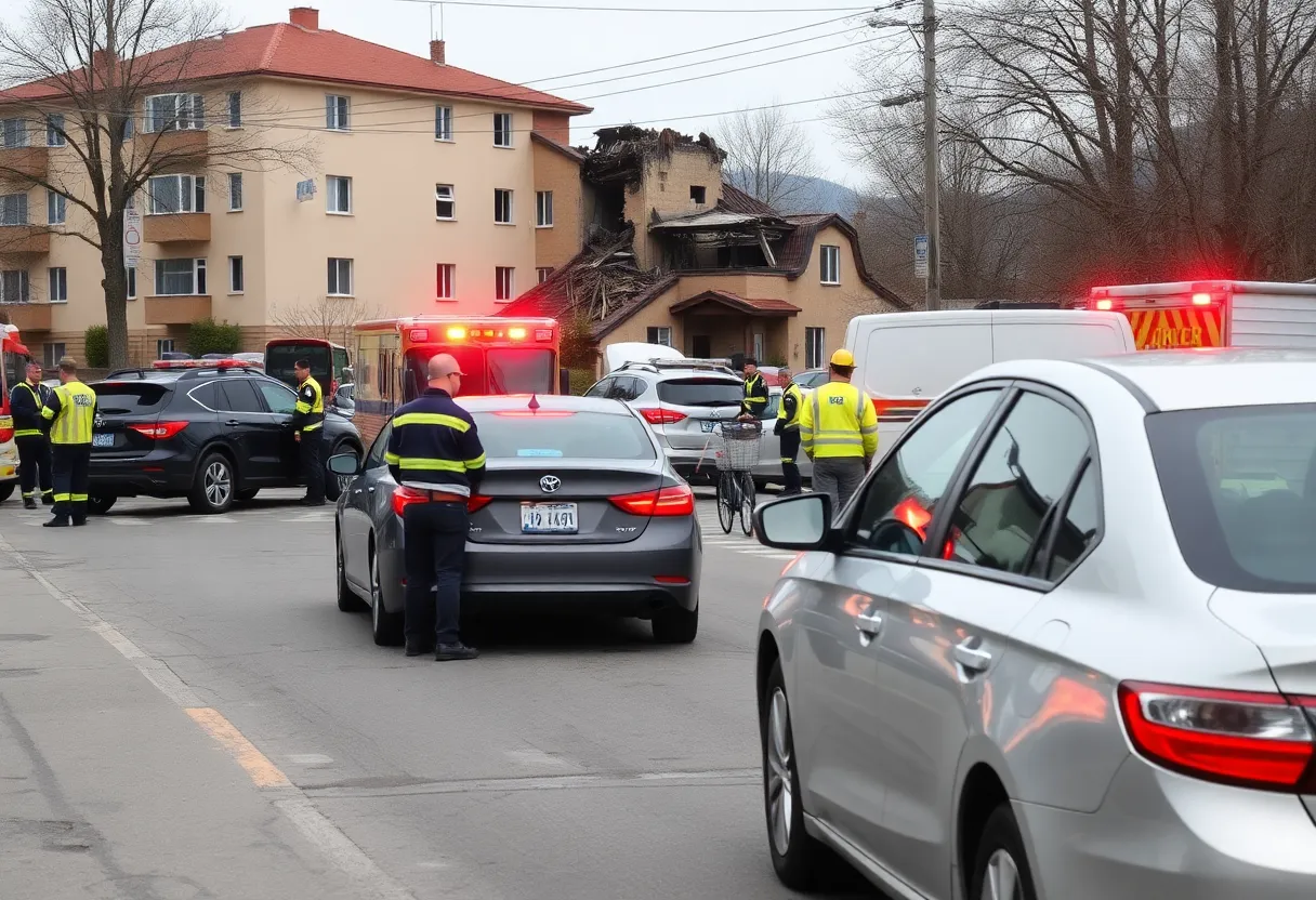 Emergency responders at a vehicle accident site in Irmo SC