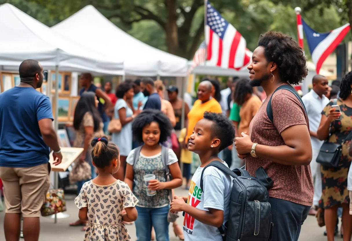 Families celebrating Juneteenth in Columbia, South Carolina