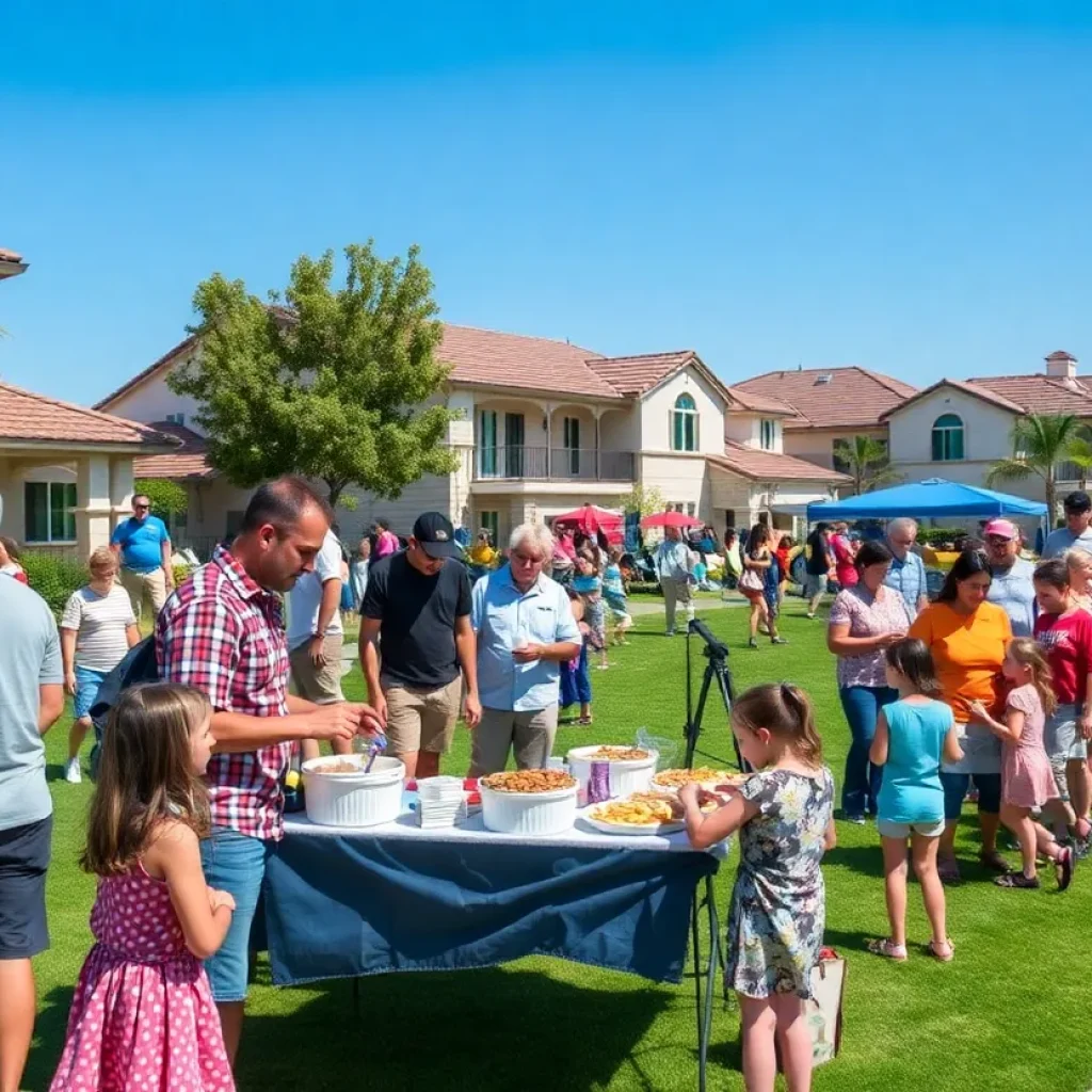 A lively community event in Lexington SC with families enjoying activities.