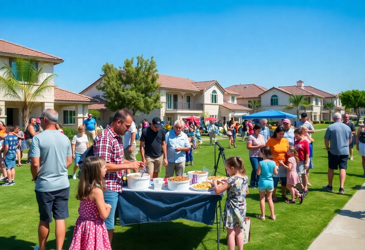 A lively community event in Lexington SC with families enjoying activities.