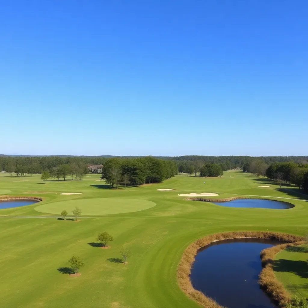 Scenic Lexington SC golf course with diverse landscapes
