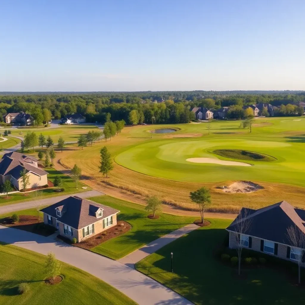 Scenic view of a luxury golf community in Lexington SC